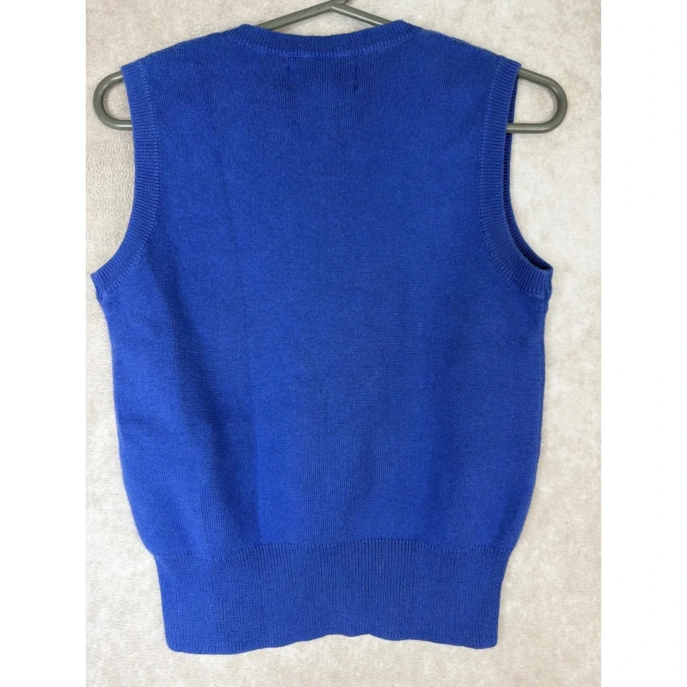 Vintage‎ Polo Ralph Lauren Sweater Vest Toddler 24M Blue V-Neck Cotton Knit Pony
